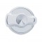 Chrome Plastic Peterbilt A/C Dial Knob - Indented