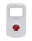 (3/Card) Chrome Plastic Peterbilt Rocker Switch Cover W/ Diamond - Red