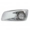 17 Amber Led Kenworth T660 Driver Front Bumper Single Function Clear Style Light W/ Reflector - Clear Lens