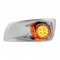 17 Amber Led Kenworth T660 Driver Front Bumper Dual Function Clear Style Light W/ Reflector W/ Visor - Amber Lens