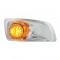 17 Amber Led Kenworth T660 Passenger Front Bumper Dual Function Watermelon Style Light - Amber Lens
