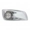 17 Amber Led Kenworth T660 Passenger Front Bumper Dual Function Clear Style Light W/ Reflector - Clear Lens