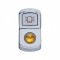 Chrome Plastic "Beacon Light" Rocker Switch Cover W/ Diamond - Amber