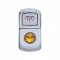 Chrome Plastic "Cab Light" Rocker Switch Cover W/ Diamond - Amber