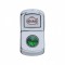 Chrome Plastic "Diagnostic" Rocker Switch Cover W/ Diamond - Green