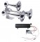 Chrome Deluxe 3 Trumpet Heavy Duty Train Horn Bundle - Classic Style