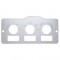 Stainless Steel Peterbilt A/C Heater Control Plate - 3 Square Holes