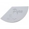 Stainless Steel Peterbilt Gauge Emblem - Pyrometer (1/3 Circle Large)