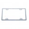 Chrome License Frame With Protector Shield