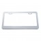 Chrome Plain 1 1/16" Wide Bottom License Frame - 2 Holes