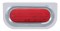 Stainless Steel Light Bracket W/ 60 Red Led Oval Light W/ Visor - Red Lens