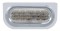 Stainless Steel Light Bracket W/ 60 Red Led Oval Light W/ Visor - Clear Lens