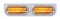 Stainless Steel Light Bracket W/ Two 60 Amber Led Oval Light W/ Visor - Amber Lens