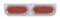 Stainless Steel Light Bracket W/ Two 12 Red Led Oval Light W/ Visor - Red Lens