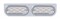 Stainless Steel Light Bracket W/ Two 10 Amber Led Oval Light W/ Visor - Clear Lens