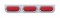 Stainless Steel Light Bracket W/ Three 60 Red Led Oval Light W/ Visor - Red Lens