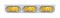 Stainless Steel Light Bracket W/ Three 10 Amber Led Oval Light W/ Visor - Amber Lens