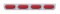 Stainless Steel Light Bracket W/ Four 60 Red Led Oval Light W/ Visor - Red Lens