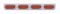 Stainless Steel Light Bracket W/ Four 12 Red Led Oval Light W/ Visor - Red Lens
