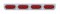 Stainless Steel Light Bracket W/ Four 10 Red Led Oval Light W/ Visor - Red Lens
