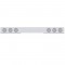 Stainless Steel 1 Piece Rear Light Bar W/ Six 10 Red Led 4" Light W/ Visor - Clear Lens