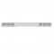 Stainless Steel 1 Piece Rear Light Bar W/ Six 15 Red Led Rectangular Light W/ Visor - Clear Lens
