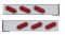 (2/Bulk) Stainless Steel 2 Pcs. Rear Light Bar W/ 6 Slanted 10 Led Oval Red Lens Light W/ Visor - 4 Hole Flange Mount