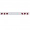 Stainless Steel 1 Piece Rear Light Bar W/ Six 36 Red Led 4" Economy Light W/ Visor - Red Lens