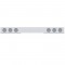 Stainless Steel 1 Piece Rear Light Bar W/ Six 36 Red Led 4" Economy Light W/ Visor - Clear Lens