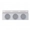Stainless Steel Top Mud Flap Light Bracket W/ Three 36 Led 4" Light W/ Visor - Clear Lens