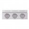 Stainless Steel Top Mud Flap Light Bracket W/ Three 12 Led 4" Light W/ Visor - Clear Lens
