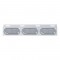 Stainless Steel Top Mud Flap Light Bracket W/ Three 19 Led Oval Light W/ Visor - Clear Lens
