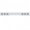 Stainless Steel 1 Piece Rear Light Bar W/ Six 7 Red Led 4" Economy Light W/ Visor - Clear Lens
