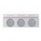 Stainless Steel Top Mud Flap Light Bracket W/ Three 7 Led 4" Light W/ Visor - Clear Lens