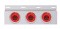 Stainless Steel Top Mud Flap Light Bracket W/ Three 21 Red Led 4" "Glo" Light W/Visor - Red Lens