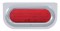 Stainless Steel Light Bracket W/ 60 Red Led Oval Light W/ Bezel - Red Lens