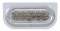 Stainless Steel Light Bracket W/ 60 Red Led Oval Light W/ Bezel - Clear Lens