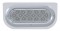 Stainless Steel Light Bracket W/ 16 Amber Led Oval Light W/ Bezel - Clear Lens
