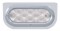 Stainless Steel Light Bracket W/ 10 Amber Led Oval Light W/ Bezel - Clear Lens