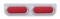 Stainless Steel Light Bracket W/ Two 60 Red Led Oval Light W/ Bezel - Red Lens