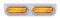 Stainless Steel Light Bracket W/ Two 60 Amber Led Oval Light W/ Bezel - Amber Lens