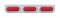 Stainless Steel Light Bracket W/ Three 60 Red Led Oval Light W/ Bezel - Red Lens