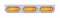 Stainless Steel Light Bracket W/ Three 60 Amber Led Oval Light W/ Bezel - Amber Lens