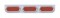 Stainless Steel Light Bracket W/ Three 12 Red Led Oval Light W/ Bezel - Red Lens