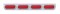 Stainless Steel Light Bracket W/ Four 60 Red Led Oval Light W/ Bezel - Red Lens