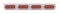 Stainless Steel Light Bracket W/ Four 12 Red Led Oval Light W/ Bezel - Red Lens