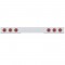 Chrome Rear Light Bar W/ Six 12 Red Led 4" Reflector Light W/ Bezel - Red Lens