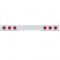 Chrome Rear Light Bar W/ Six 10 Red Led 4" Light W/ Bezel - Red Lens