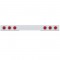 Stainless Steel Rear Light Bar W/ Six 10 Red Led 4" Light W/ Bezel - Red Lens