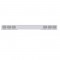 Stainless Steel 1 Piece Rear Light Bar W/ Six 15 Red Led Rectangular Light W/ Bezel - Clear Lens